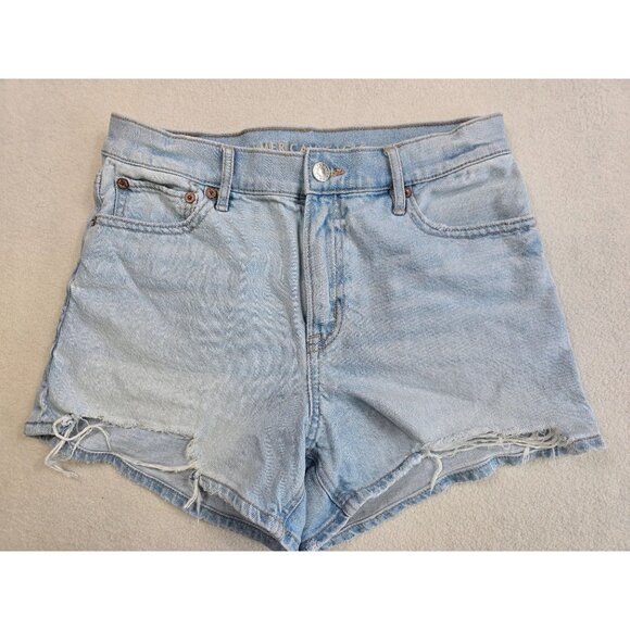 American Eagle Pants - American Eagle Womens Relaxed Denim Shorts Size 4 Light Wash Distressed